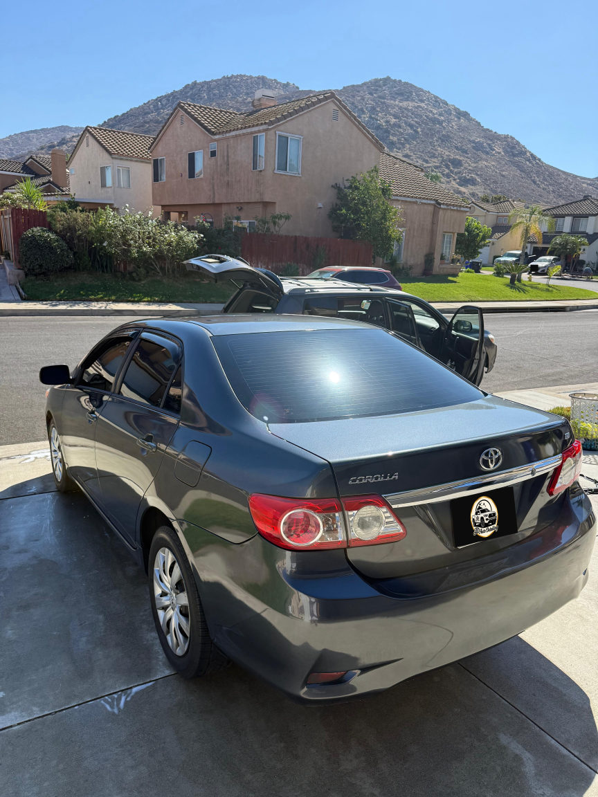 Toyota Corolla rear after detailing