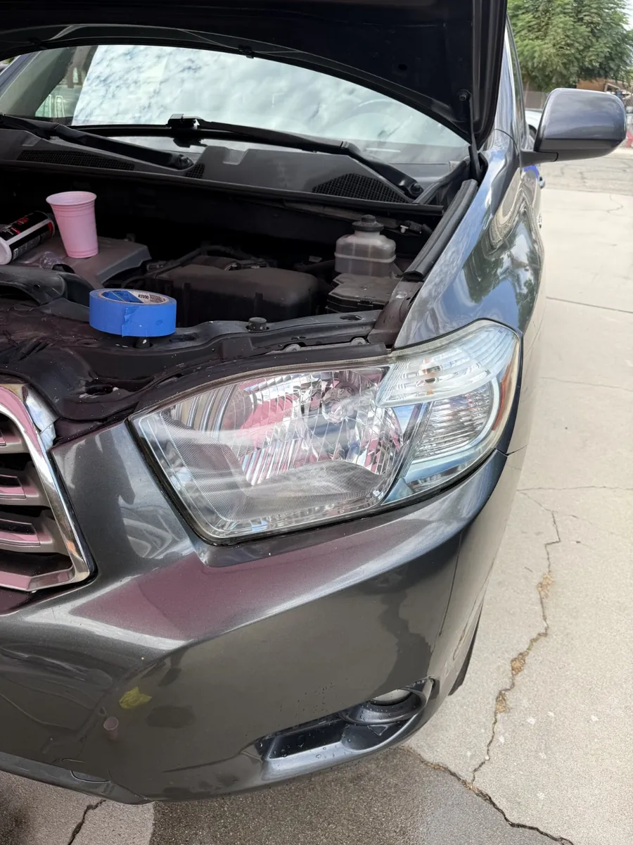 Headlight after restoration